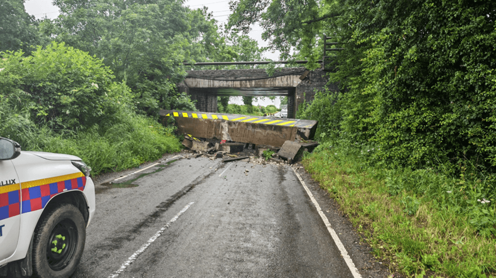 West Coast Main Line Bridge Collapse Delays — Newcastle-under-Lyme news photo (BBC Stoke & Staffordshire)